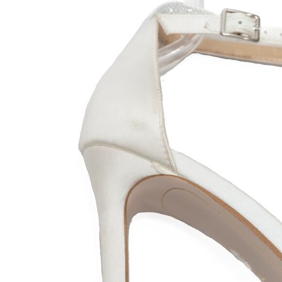 Jessica Simpson Bride Happily Ever After Ostey White Heels Size 8.5 - Picture 8 of 15